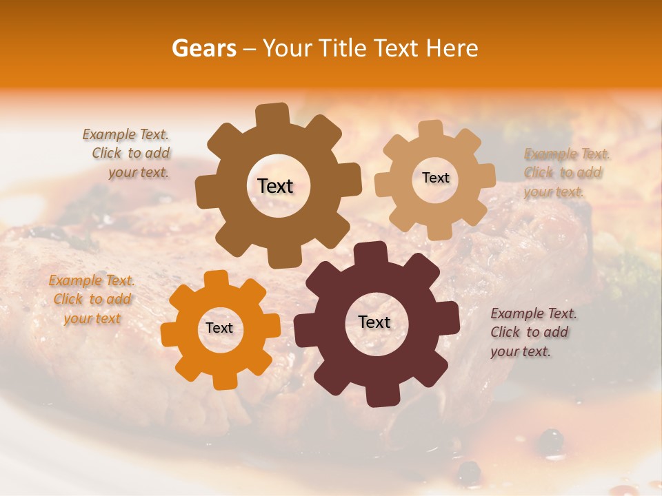 Pork Brisket With Potato And Broccoli PowerPoint Template