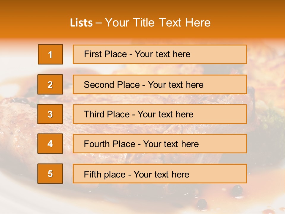 Pork Brisket With Potato And Broccoli PowerPoint Template
