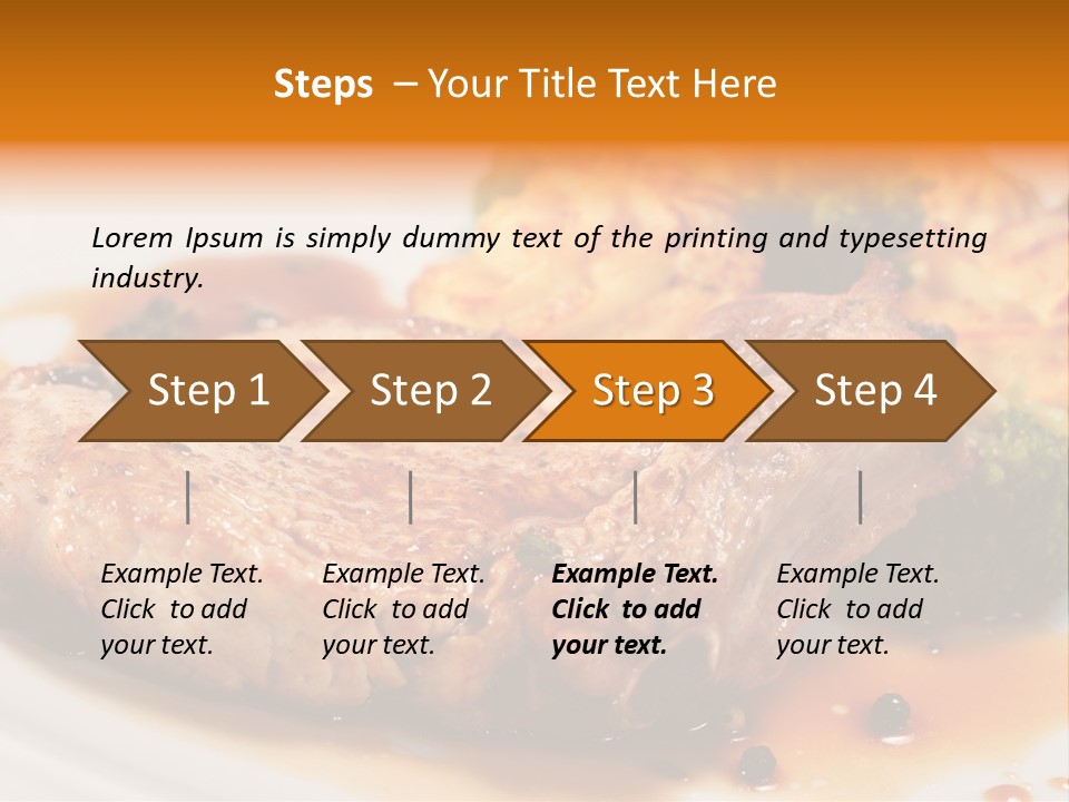 Pork Brisket With Potato And Broccoli PowerPoint Template