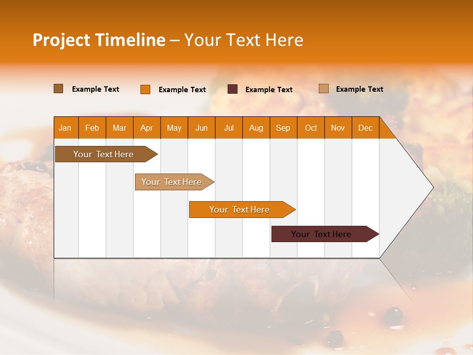 Pork Brisket With Potato And Broccoli PowerPoint Template