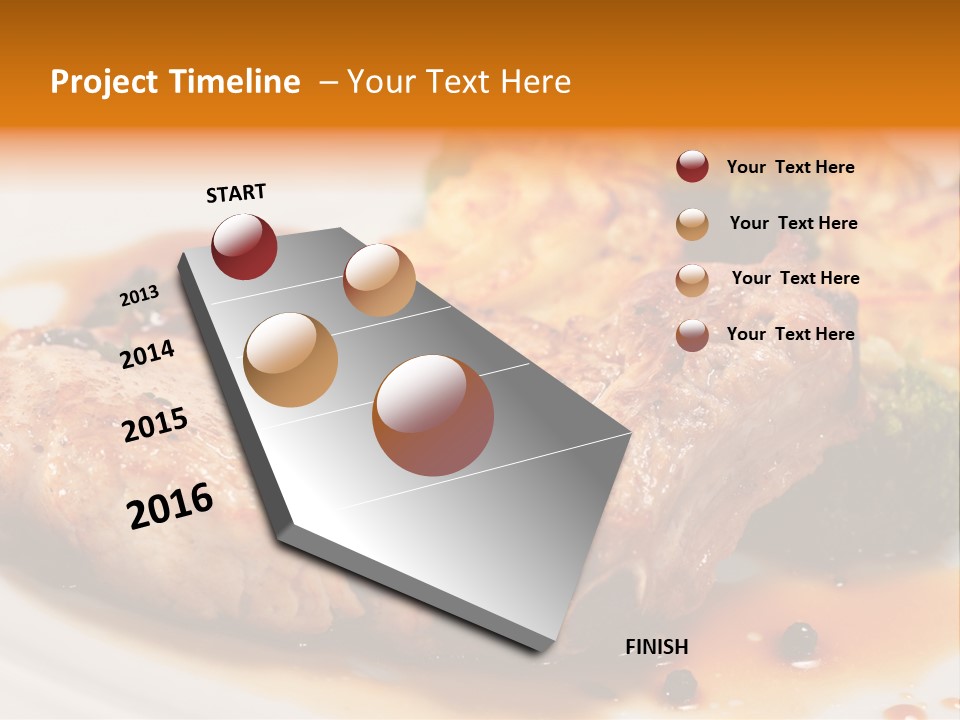 Pork Brisket With Potato And Broccoli PowerPoint Template