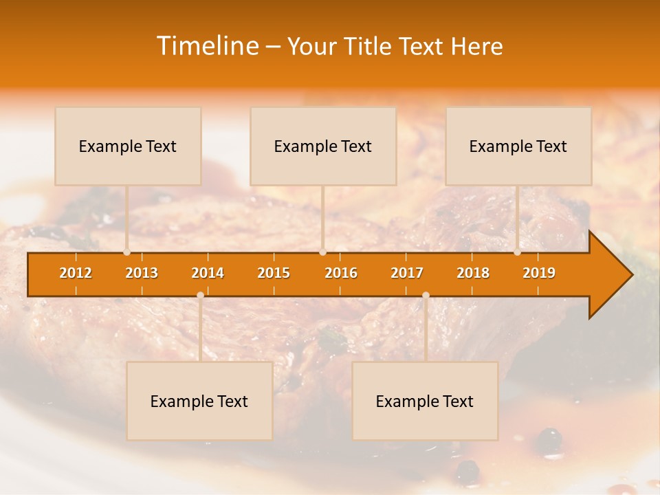 Pork Brisket With Potato And Broccoli PowerPoint Template