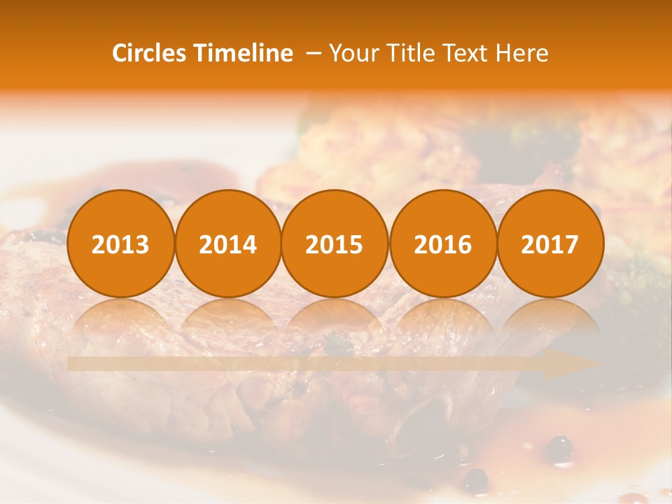 Pork Brisket With Potato And Broccoli PowerPoint Template