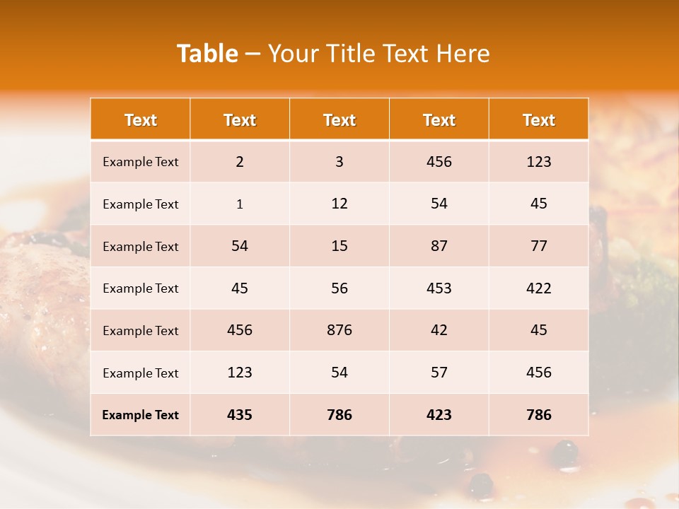 Pork Brisket With Potato And Broccoli PowerPoint Template