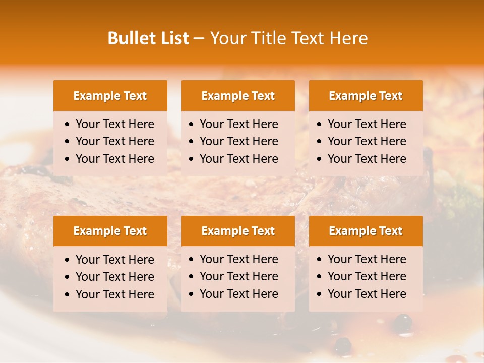 Pork Brisket With Potato And Broccoli PowerPoint Template