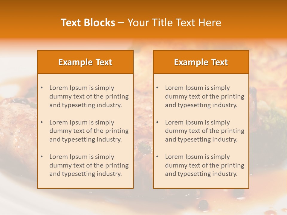 Pork Brisket With Potato And Broccoli PowerPoint Template