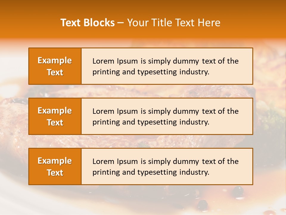 Pork Brisket With Potato And Broccoli PowerPoint Template