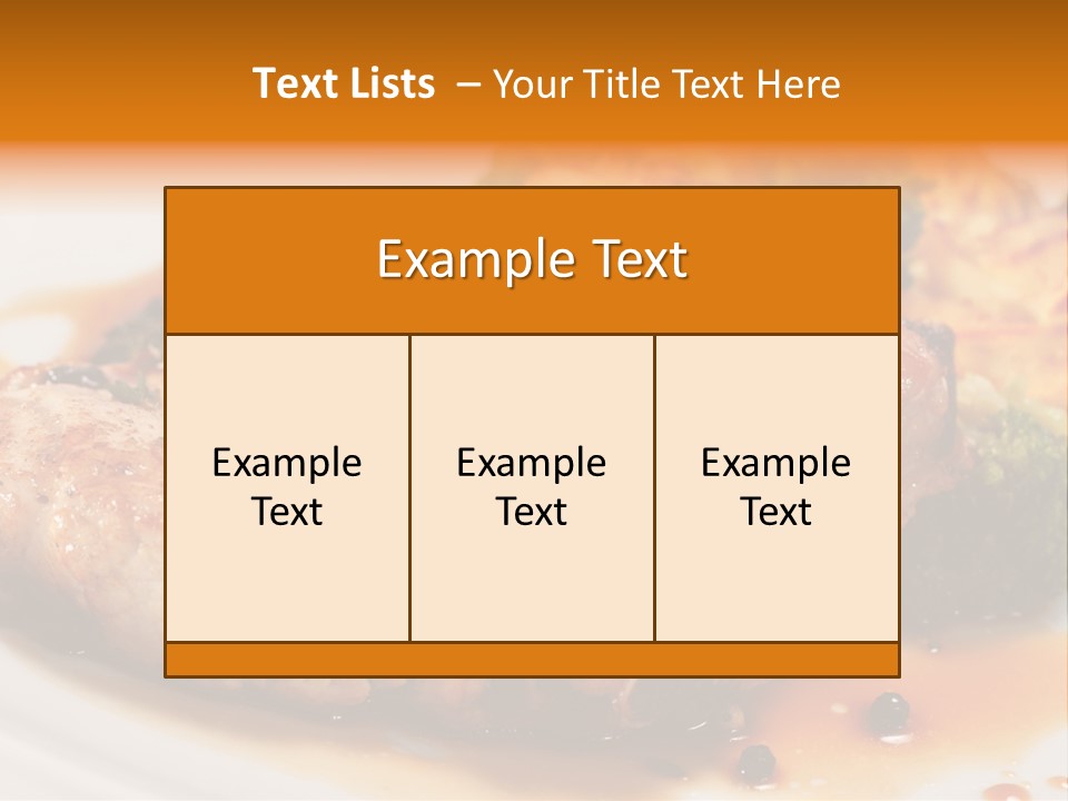 Pork Brisket With Potato And Broccoli PowerPoint Template