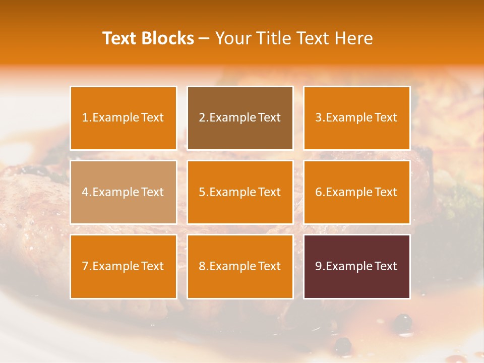 Pork Brisket With Potato And Broccoli PowerPoint Template