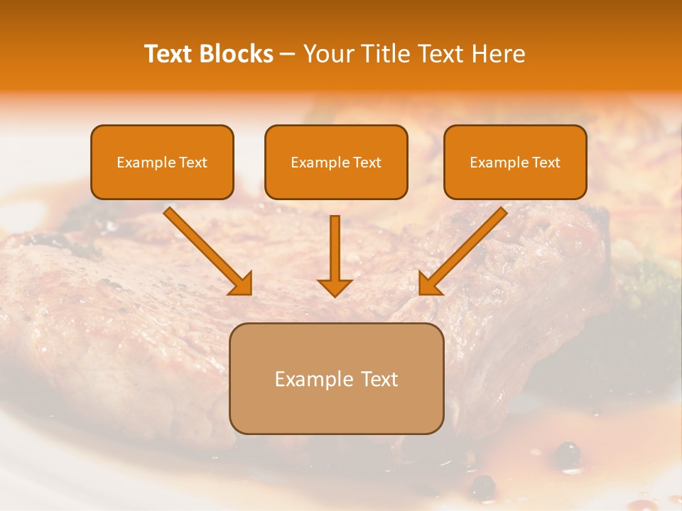 Pork Brisket With Potato And Broccoli PowerPoint Template