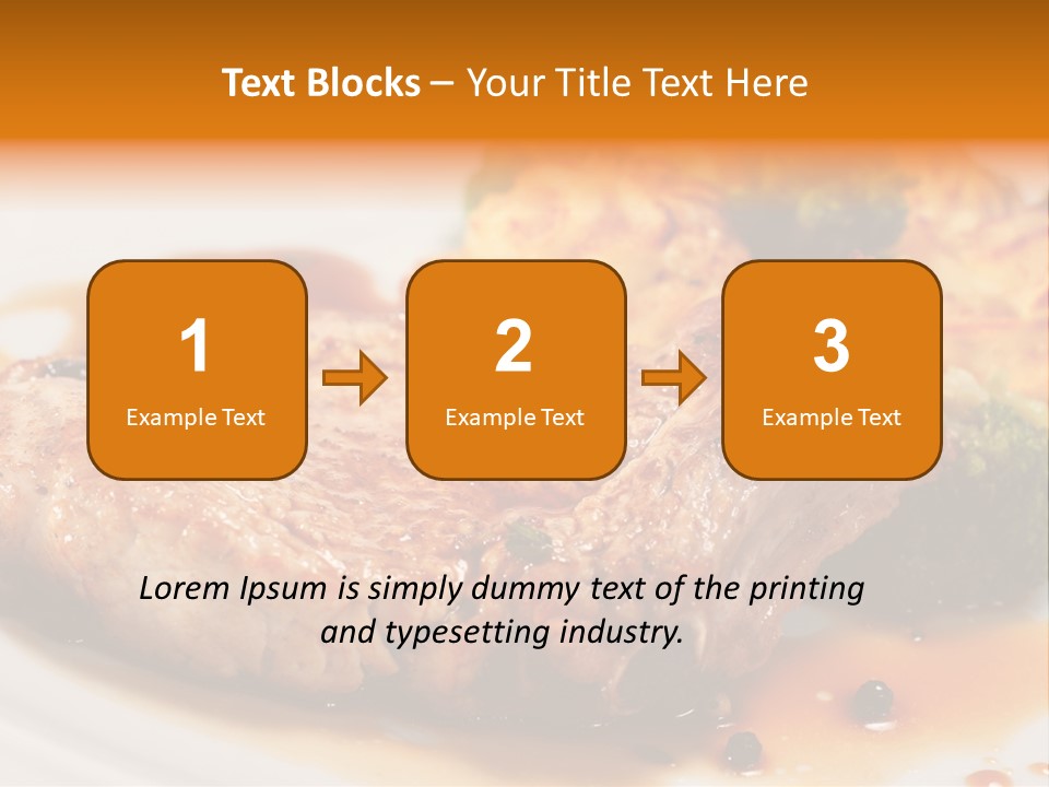 Pork Brisket With Potato And Broccoli PowerPoint Template