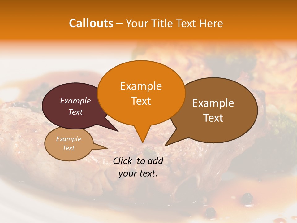 Pork Brisket With Potato And Broccoli PowerPoint Template