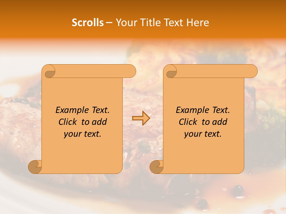 Pork Brisket With Potato And Broccoli PowerPoint Template