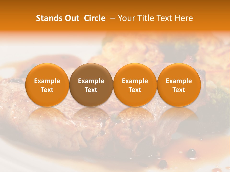 Pork Brisket With Potato And Broccoli PowerPoint Template