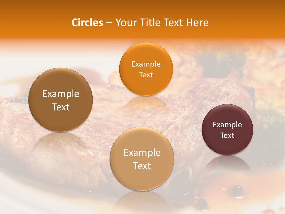 Pork Brisket With Potato And Broccoli PowerPoint Template