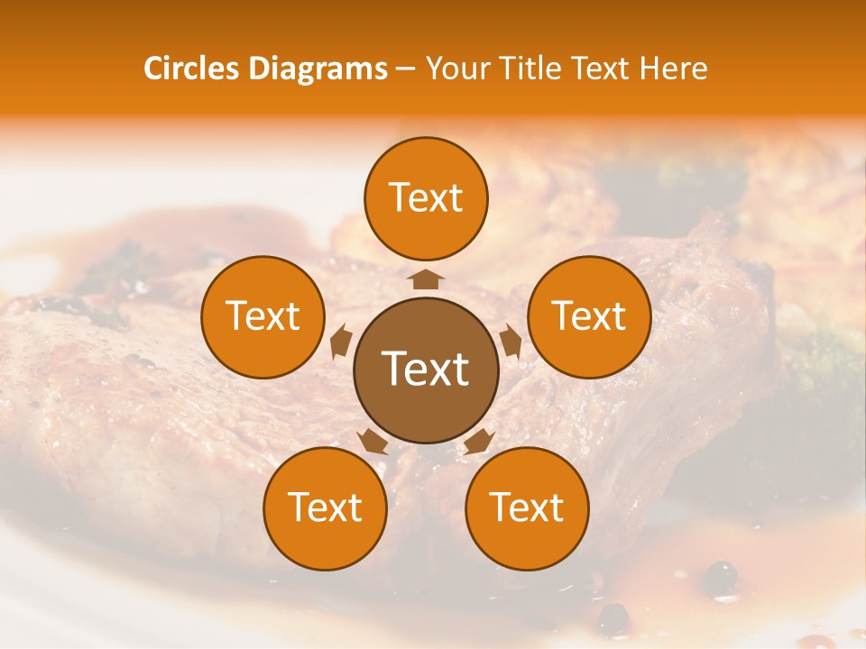 Pork Brisket With Potato And Broccoli PowerPoint Template