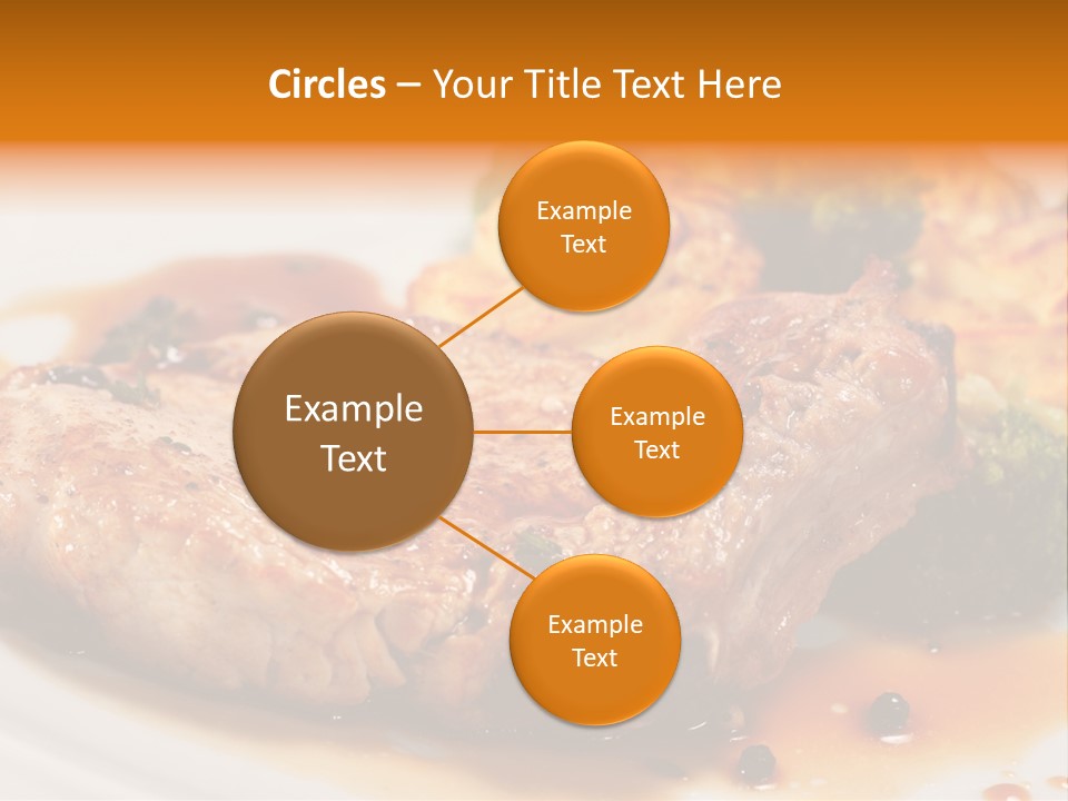 Pork Brisket With Potato And Broccoli PowerPoint Template