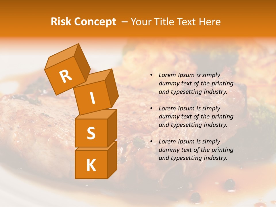 Pork Brisket With Potato And Broccoli PowerPoint Template