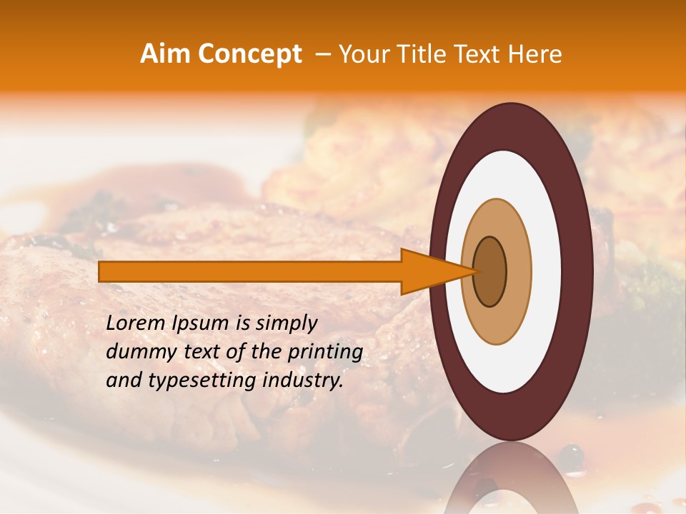 Pork Brisket With Potato And Broccoli PowerPoint Template