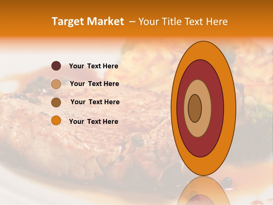 Pork Brisket With Potato And Broccoli PowerPoint Template
