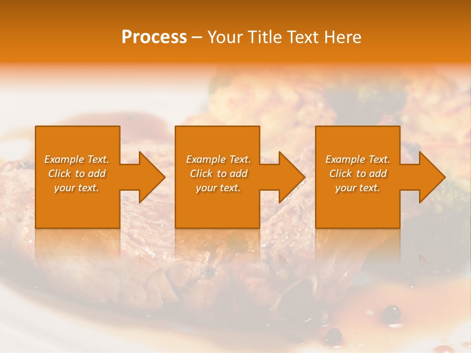 Pork Brisket With Potato And Broccoli PowerPoint Template