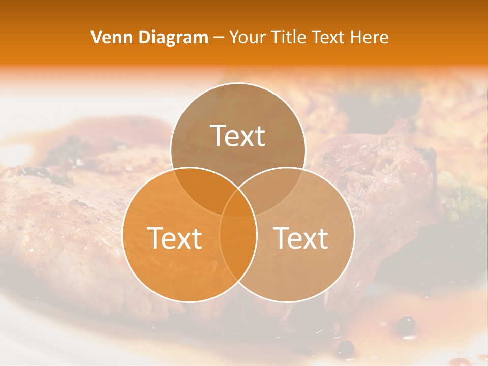 Pork Brisket With Potato And Broccoli PowerPoint Template