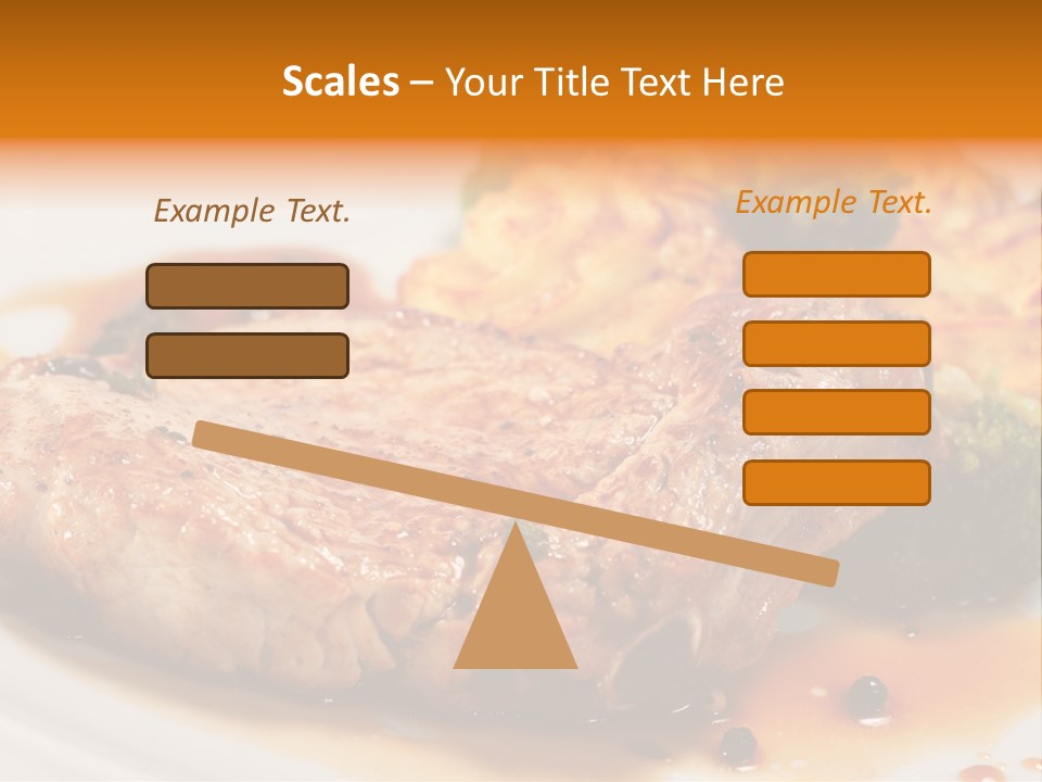 Pork Brisket With Potato And Broccoli PowerPoint Template