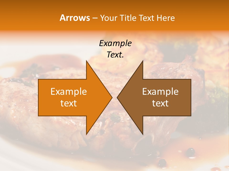 Pork Brisket With Potato And Broccoli PowerPoint Template