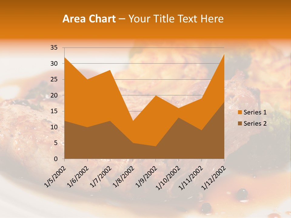 Pork Brisket With Potato And Broccoli PowerPoint Template