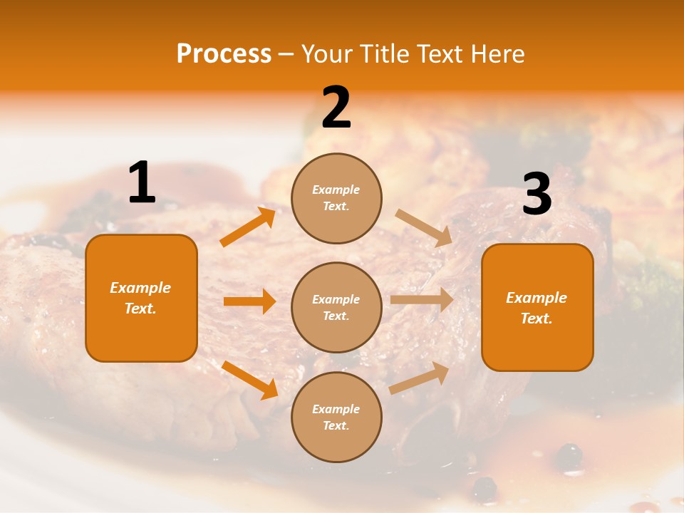 Pork Brisket With Potato And Broccoli PowerPoint Template
