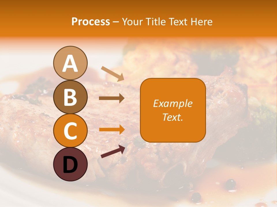 Pork Brisket With Potato And Broccoli PowerPoint Template