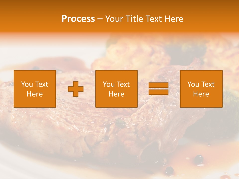 Pork Brisket With Potato And Broccoli PowerPoint Template