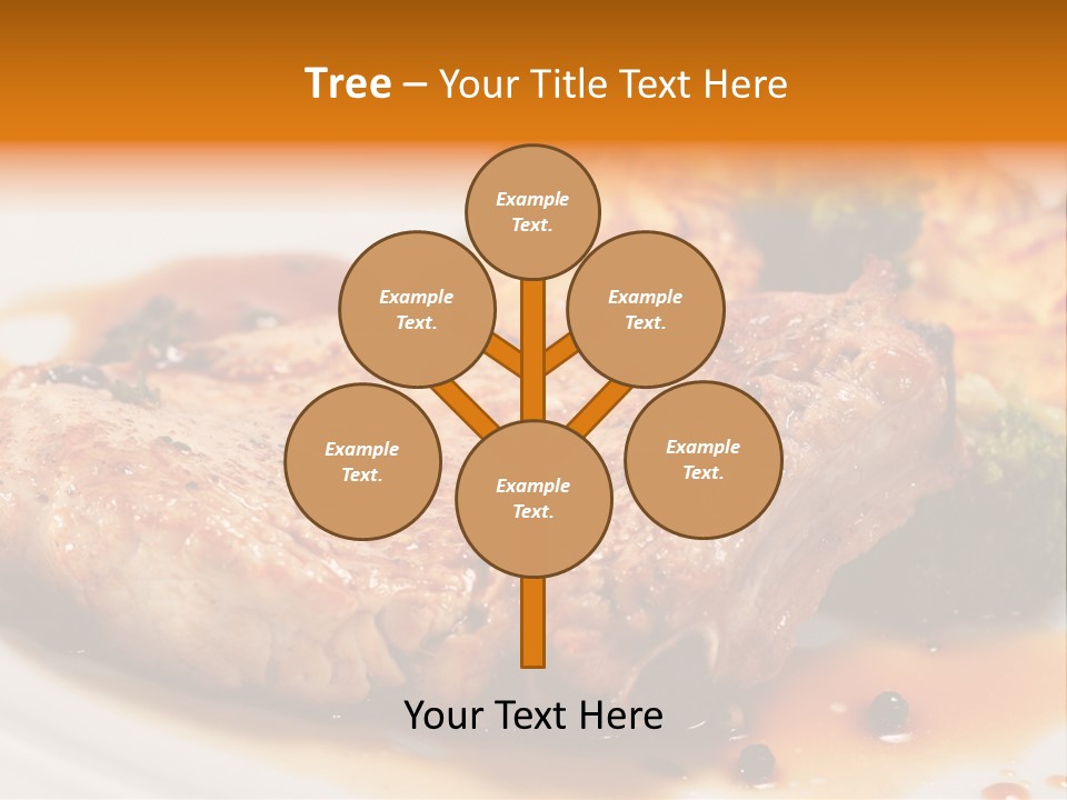 Pork Brisket With Potato And Broccoli PowerPoint Template