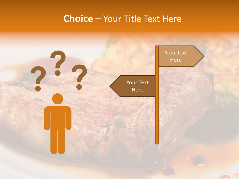 Pork Brisket With Potato And Broccoli PowerPoint Template