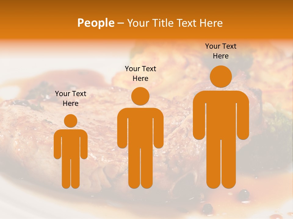 Pork Brisket With Potato And Broccoli PowerPoint Template