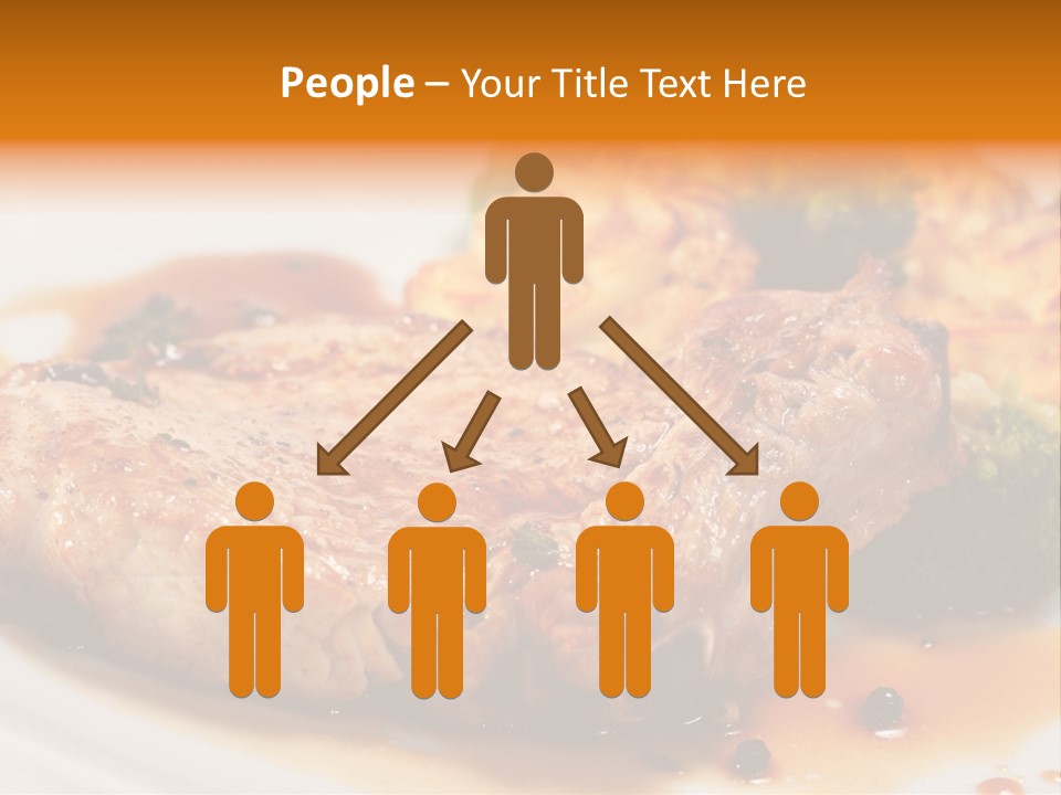 Pork Brisket With Potato And Broccoli PowerPoint Template