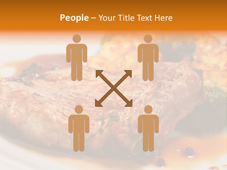Pork Brisket With Potato And Broccoli PowerPoint Template