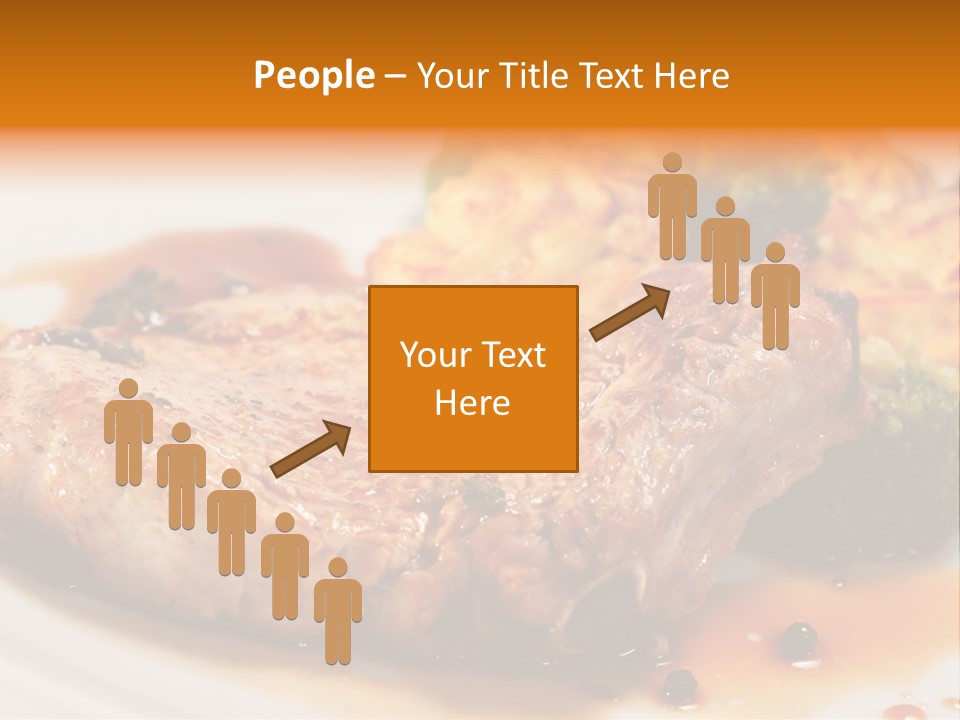 Pork Brisket With Potato And Broccoli PowerPoint Template