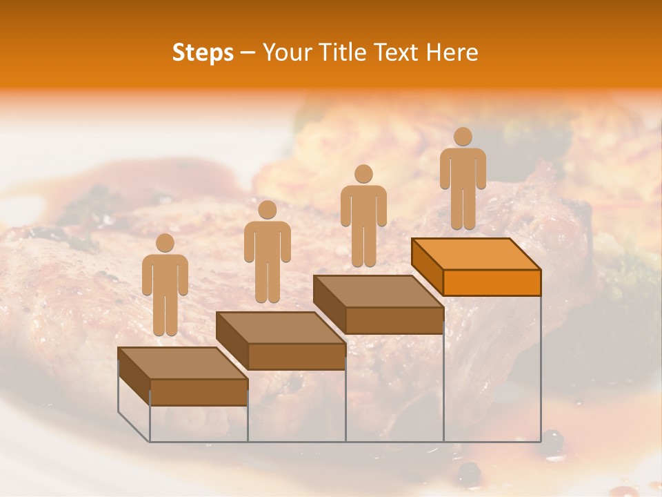 Pork Brisket With Potato And Broccoli PowerPoint Template