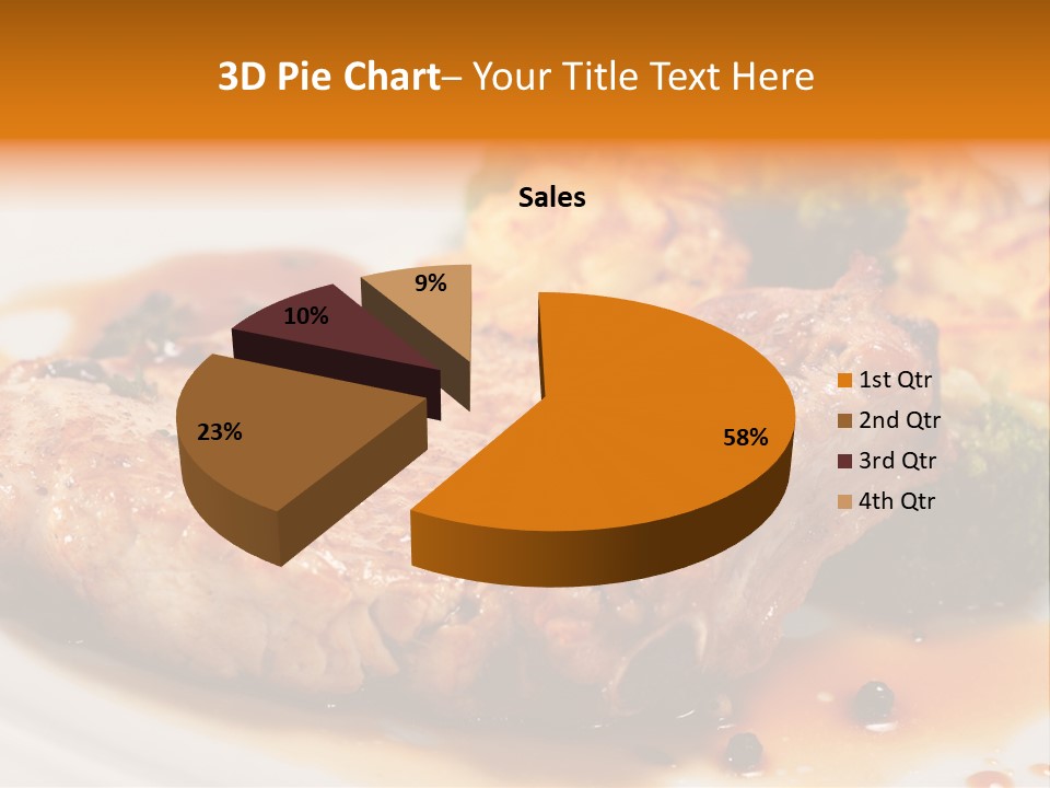 Pork Brisket With Potato And Broccoli PowerPoint Template