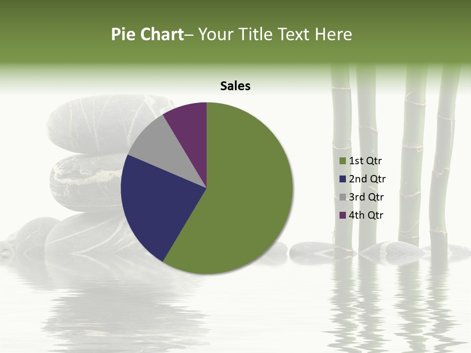 Reflection For Tranquil View Of Bamboo With A Stack Of Stones PowerPoint Template