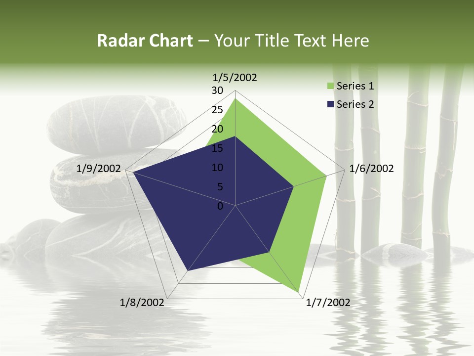 Reflection For Tranquil View Of Bamboo With A Stack Of Stones PowerPoint Template
