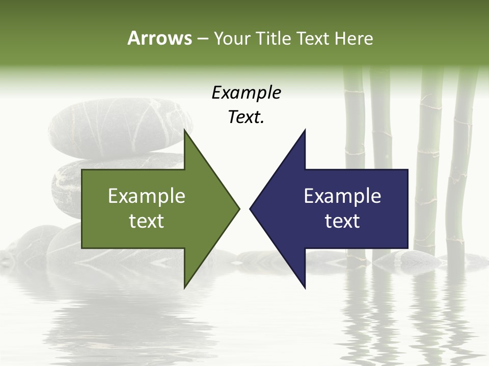 Reflection For Tranquil View Of Bamboo With A Stack Of Stones PowerPoint Template