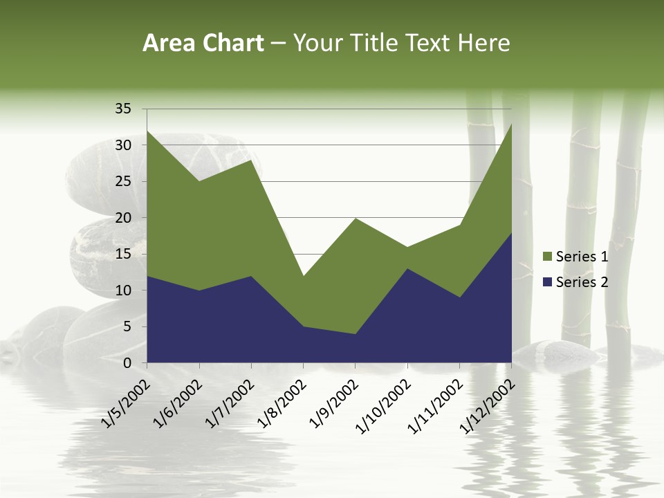 Reflection For Tranquil View Of Bamboo With A Stack Of Stones PowerPoint Template