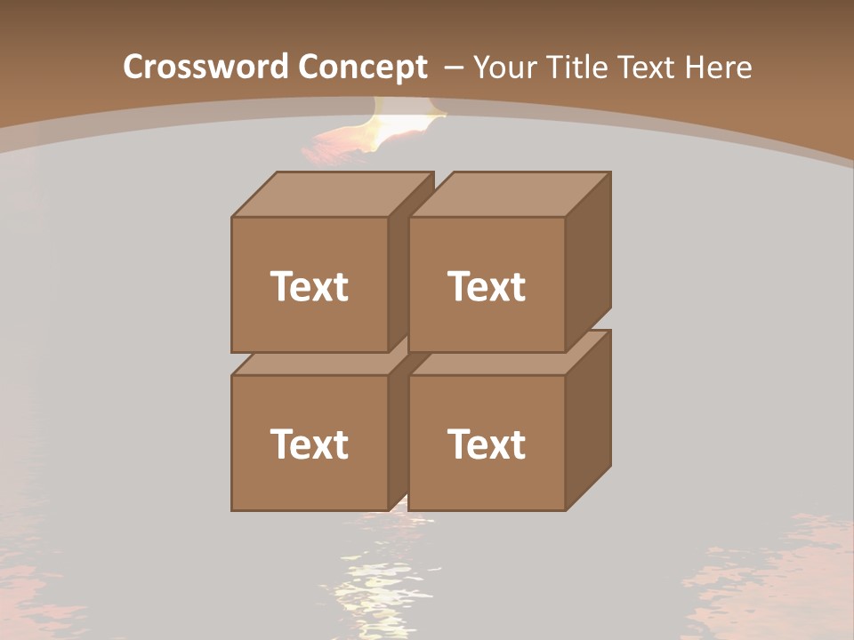 Reflexion Of Couple Kissing At Sunset PowerPoint Template