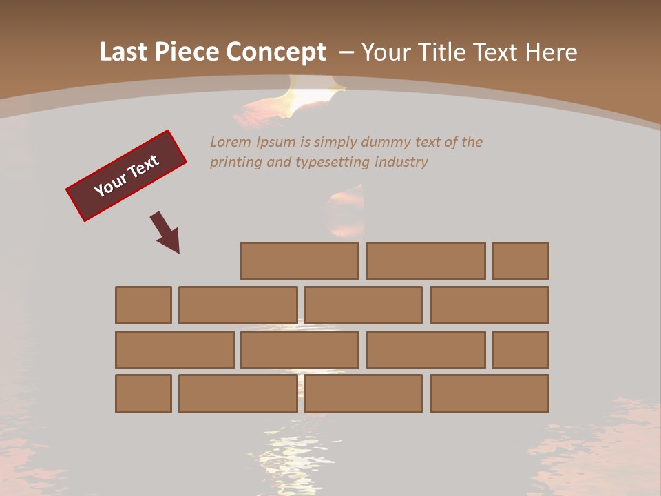 Reflexion Of Couple Kissing At Sunset PowerPoint Template