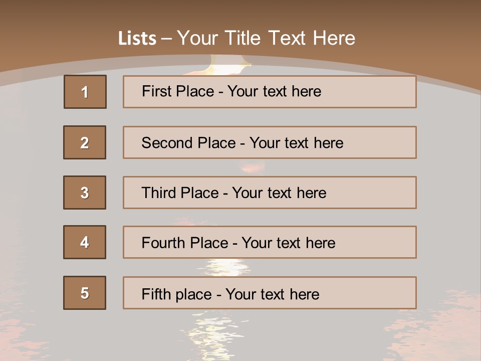 Reflexion Of Couple Kissing At Sunset PowerPoint Template