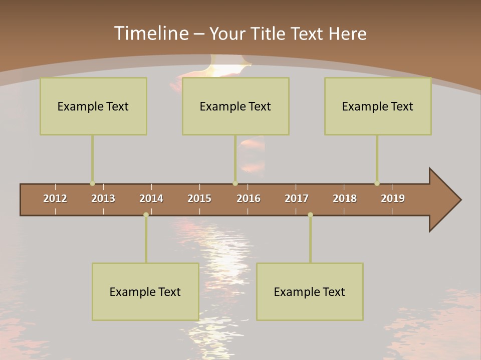 Reflexion Of Couple Kissing At Sunset PowerPoint Template