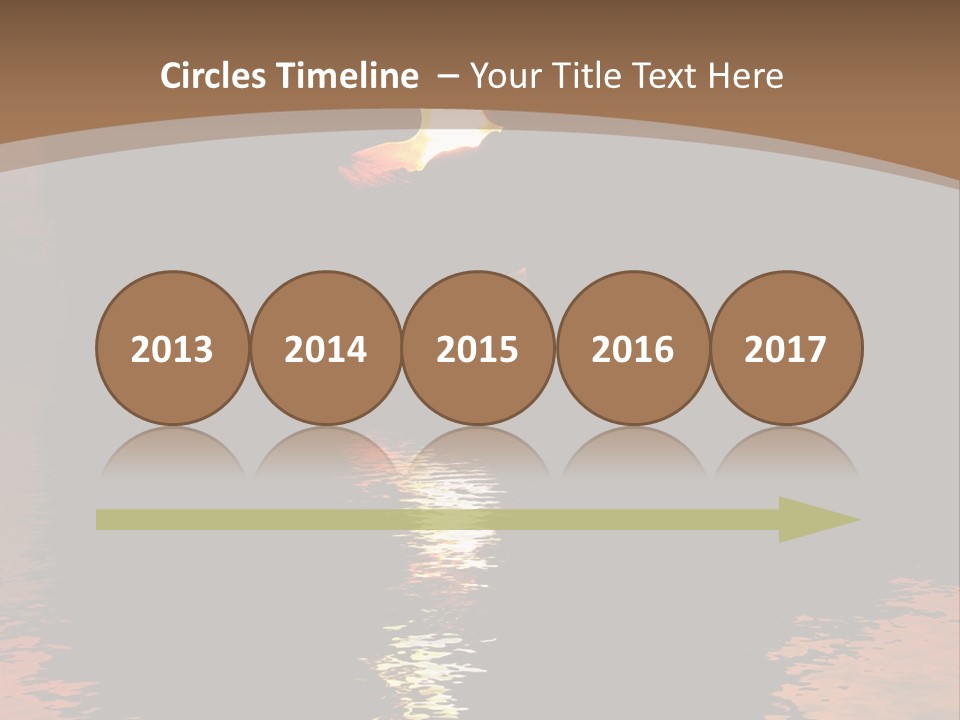 Reflexion Of Couple Kissing At Sunset PowerPoint Template