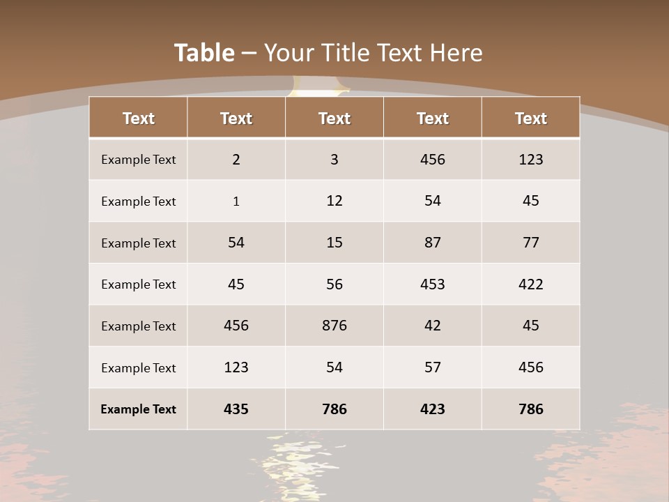 Reflexion Of Couple Kissing At Sunset PowerPoint Template
